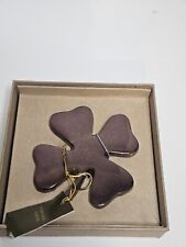 West Emory Brass Four Leaf Clover Paperweight In Original Package picture