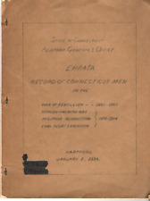VTG ERRATA RECORD OF CONNECTICUT MEN IN THE WAR OF REBELLION 1861-1865/CIVIL WAR picture