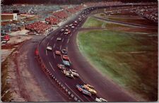 c1960s DAYTONA INTERNATIONAL SPEEDWAY Florida Postcard Race Scene NASCAR Unused picture