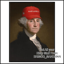 Fridge Fun Refrigerator Magnet DONALD TRUMP George Washington MAGA Red Hat picture