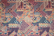 3 YARDS - 1950s MID CENTURY VINTAGE UPHOLSTERY FABRIC ABSTRACT MODERN GEOMETRIC picture