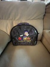 Disney Minnie Mouse rare black patent travel tote luggage  bag 40”strap 18” X 16 picture