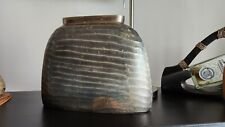 Crate & Barrel Large Jamila Vase Oval Fluted Metal Product #183-571 India picture