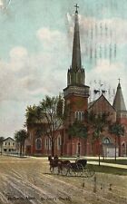 Vintage Postcard 1914 View of John's Church Jackson Michigan MI picture