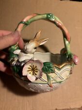 Fitz And Floyd “Garden rhapsody” rabbit basket picture