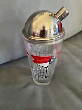 Vintage MCM Libbey Barware Cocktail Shaker Mixer Recipe Martini picture