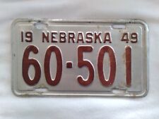 1949 Nebraska License Plate 60-501 Frontier County picture