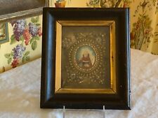 Rare 18th Century Convent Work Saint Peter Hand Painted Watercolor picture