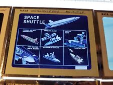 RARE NASA GLASS SLIDES OF CONCEPT SPACE SHUTTLE 1969-71 X 12 EX-TOM PAINE  picture