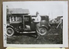 Man with 1920s Sedan Country Scene Original 1928 Photo picture