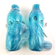 Set of 2 Tupperware Eco Water Bottle Medium 25oz Flip-Top Cap Lid Turq Blue NEW picture