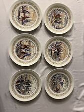 Set of 6 Lafayette Legacy Plates by D'Arceau Limoges Revolutionary War Scenes picture
