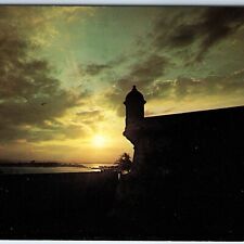 c1960s Old San Juan Felipe del Morro Puerto Rico Star Fort Miller Sunset PC A205 picture