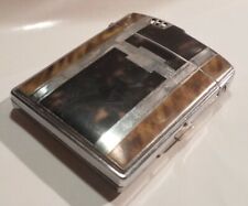 Vintage 1940's Art Deco Cigarette/ Smokes/ Business Card Case W Built In Lighter picture