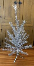 Vintage Aluminum Silver Xmas Tree 4ft Christmas 40 Branches MCM~ Box Sleeves picture