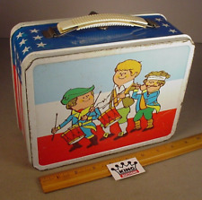 Vintage 1970's Yankee Doodle metal Lunch Box LunchBox Ohio Art Bicentennial picture