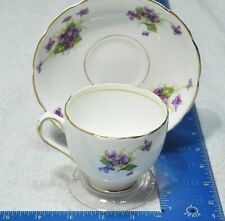 Vintage Duchess Cup and Saucer Set - Purple Flowers with Gold Trim  picture