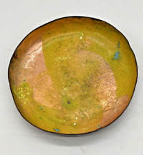 Vintage Pablo De Poli Style Enamel Over Copper Vide Poche Dish Bowl Mid Century picture