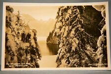 Original F.G. Zeitz Real Photo Postcard, Königssee Malerwinkel Snow Scene RPPC picture