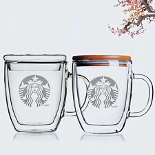 Starbucks Glass Cup Starbucks Coffee Cup Thickened Double-layer Cup Glass Mug picture