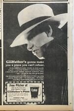 1977 newspaper ad for Godfather's Pizza - Makes you a pizza you can't refuse picture