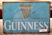 Guiness Draught Tin Metal Sign 7.8x11.8 Inches In Size Beer picture