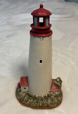 LEFTON  Lg. Lighted LIGHTHOUSE Hand Painted Ceramic CAPE MAY POINT, NJ  11.5