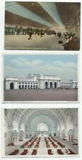 Washington DC Union Train Station Lot of 3 Old Postcards picture