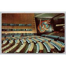 Postcard NY United Nations General Assembly Hall picture