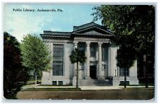 1915 Exterior View Public Library Jacksonville Florida Vintage Antique Postcard picture