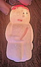 Vintage Figural Light Bulb Snowman, Man, Christmas, Milk Glass, Japan  WORKS picture