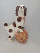 Vintage Staffordshire Style Spaniel Dog On Ball picture
