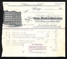 Chicago Gray, Burt & Kingman Wholesale Grocers Dry Goods 1884 