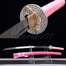 Pink Sword Handmade Sharp Samurai Authentic Japanese Beautiful Katana Best Gift picture