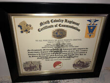 9TH U.S. CAVALRY REGIMENT / COMMEMORATIVE - CERTIFICATE OF COMMENDATION picture
