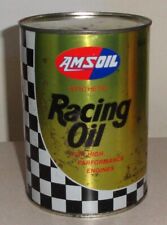 Vintage NOS Full AMSOIL One Quart Metal Can - 1 QT Racing Motor Oil SAE 20W-50 picture
