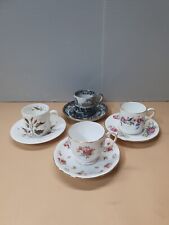 Vintage Mini Tea Cups and Saucers Bone China/ Lot Of 4 #7 picture