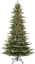 9 ft Pre-lit Slim Aspen Fir Tree, 1451 PE/PVC Tips, 700 UL Clear Green picture