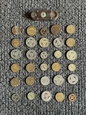 Collectible Junk Drawer Coin Lot Transit Holder W/ Tokens  picture