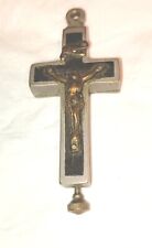 Antique Germany Relic Crucifix Cross Angus Dei &Martyr Vincentia Reliquary picture