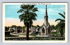 New Orleans LA- Louisiana, Metairie Cemetery, Antique, Vintage Souvenir Postcard picture