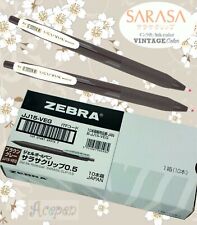 10 pcs ZEBRA SARASA Clip Vintage Color Roller Pen JJ15-VEG + gift picture