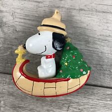 Peanuts Snoopy Dog & Woodstock Bird Canoe Boat Christmas Tree Ornament UFS picture