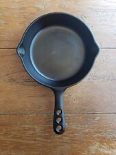 HARD TO FIND Griswold Cast Iron Unmarked #4 Skillet w/ Three Hole Handle picture