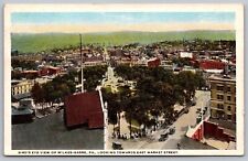 Birds Eye View Wilkes Barre Pennsylvania Pa Market Street Postcard picture