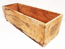1910s AMERICAN CYANAMID DYNAMITE EXPLOSIVES ANTIQUE WOODEN 4-SIDED BOX 26x8x9 picture