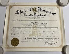 Mississippi 1979 Colonel on Staff of Gov Cliff Finch Appointment Certificate picture