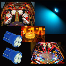 PA 10x #555 T10 3528 4 SMD LED Arcade Pinball Machine Light Bulb Ice Blue 6.3V picture