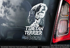 Tibetan Terrier - Car Window Sticker - Dog on Board Sign Art Gift - Tsang Apso picture