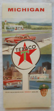 Vintage 1963 Texaco Road Map Michigan US State Travel Guide Interstate Hwy picture